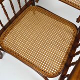 Fischel canned armchair with rack and pinion around 1910