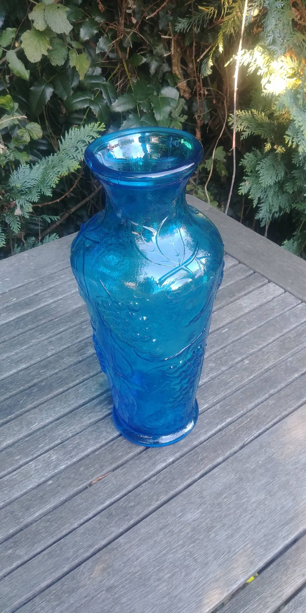 Glass vase from vintage Empoli glassworks 70s 80s