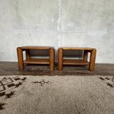 Bedside table, nightstand in Elm dlg Regain