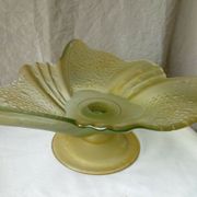 Frosted glass fruit bowl, contemporary piece from the 20th century.