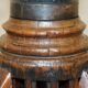 Antique captain's swivel chair on a draft horse wheel from around 1760.