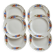 6 dessert plates earthenware Royal Sphinx Maastricht - Floral pattern