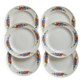 6 dessert plates earthenware Royal Sphinx Maastricht - Floral pattern