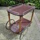 Vintage brass rolling trolley
