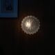 Vintage round wall light fixture in glass, 19 cm.