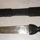 Tuareg knife with wooden case covered with leather 56 cm