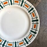 Badonviller round dish in glazed earthenware, "Quiberon" service