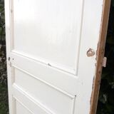 Communication door H220xW80.5cm, old panelled with moulding.