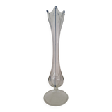 80s blue glass soliflore