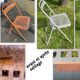Set of 13 folding chairs in sandblasted metal, Plichaise Souvignet