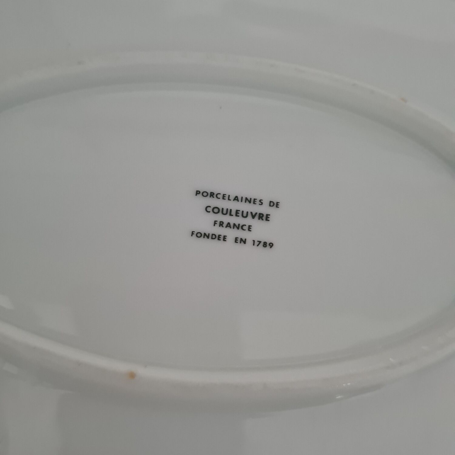 Plat ovale : Porcelaines De Couleuvre