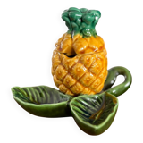 Vintage ceramic pineapple-shaped mustard pots - tableware