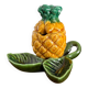 Vintage ceramic pineapple-shaped mustard pots - tableware