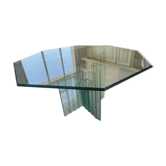 Roche Bobois Octagonal Glass Table