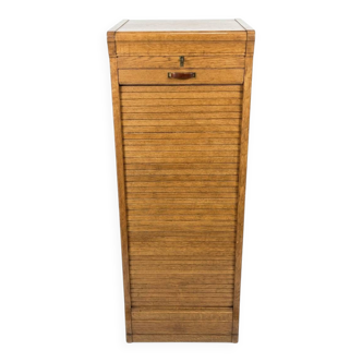 Art Deco curtain cabinet from the 1930s in oak with interior drawers, 120cm H.