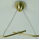1950s mid century 2-light mid century pendant light glass shades and brass