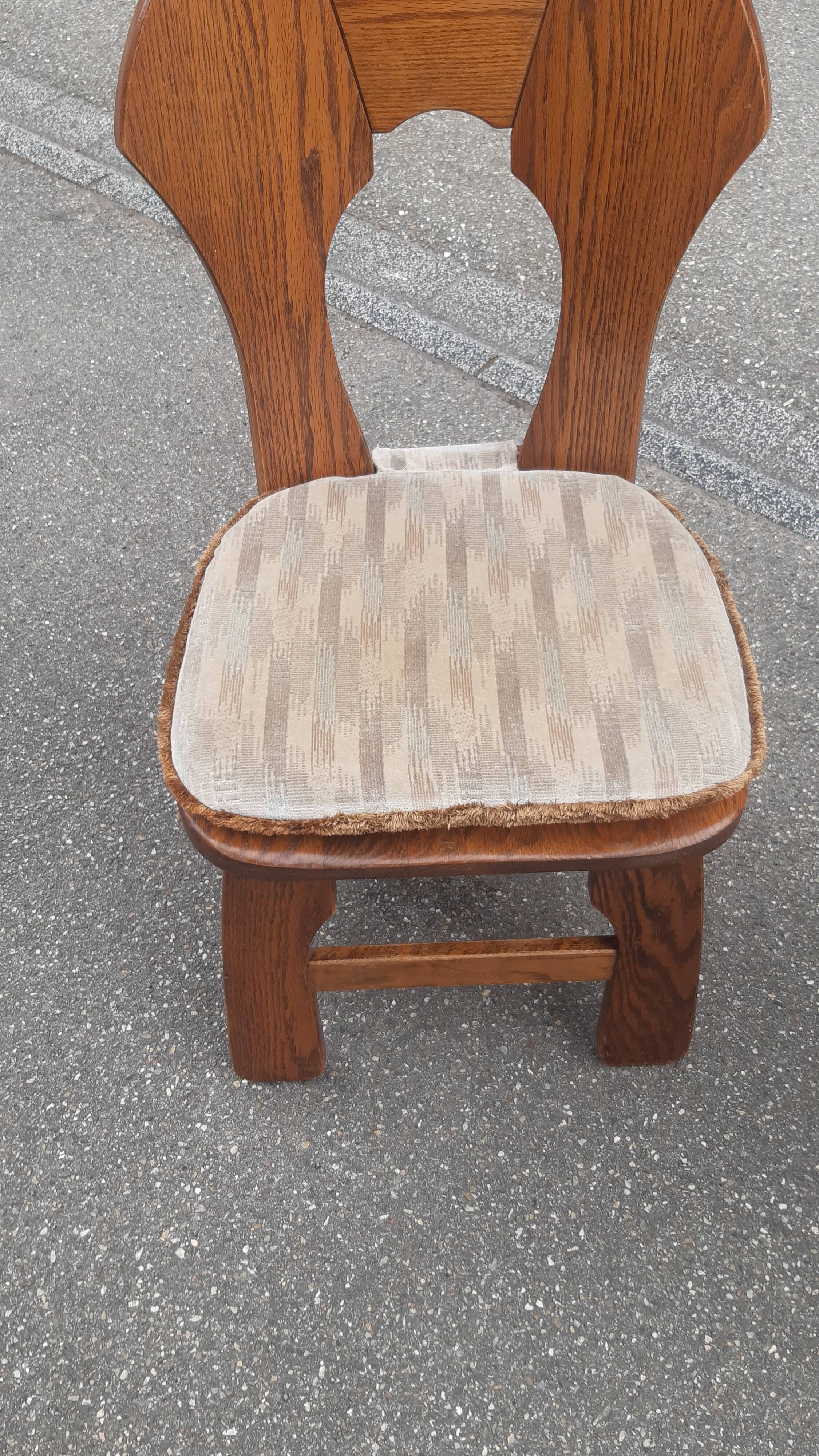 Brutalist chairs in solid oak mountain chalet decor