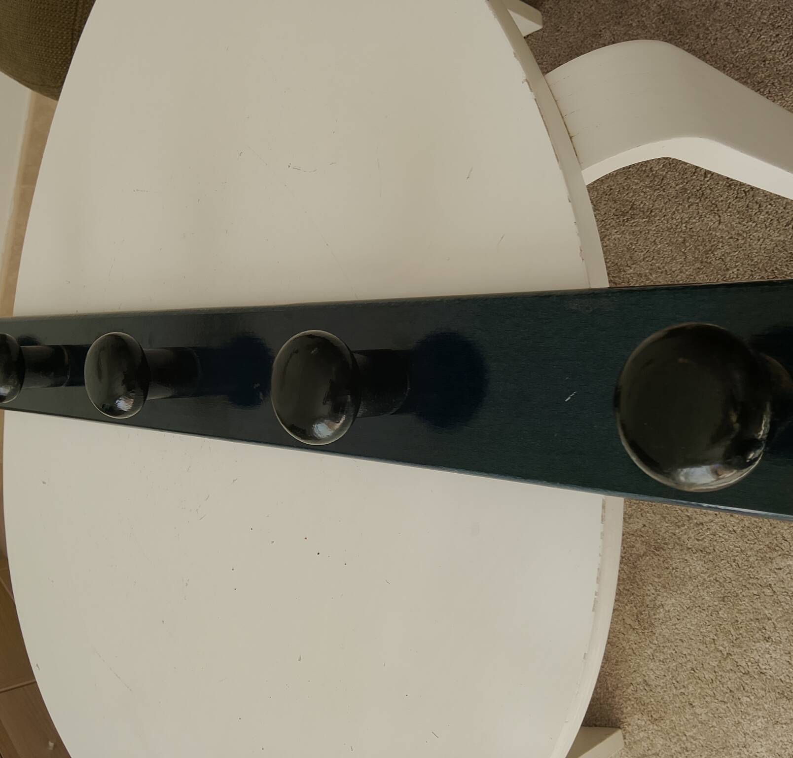 Vintage 1960s wall coat rack