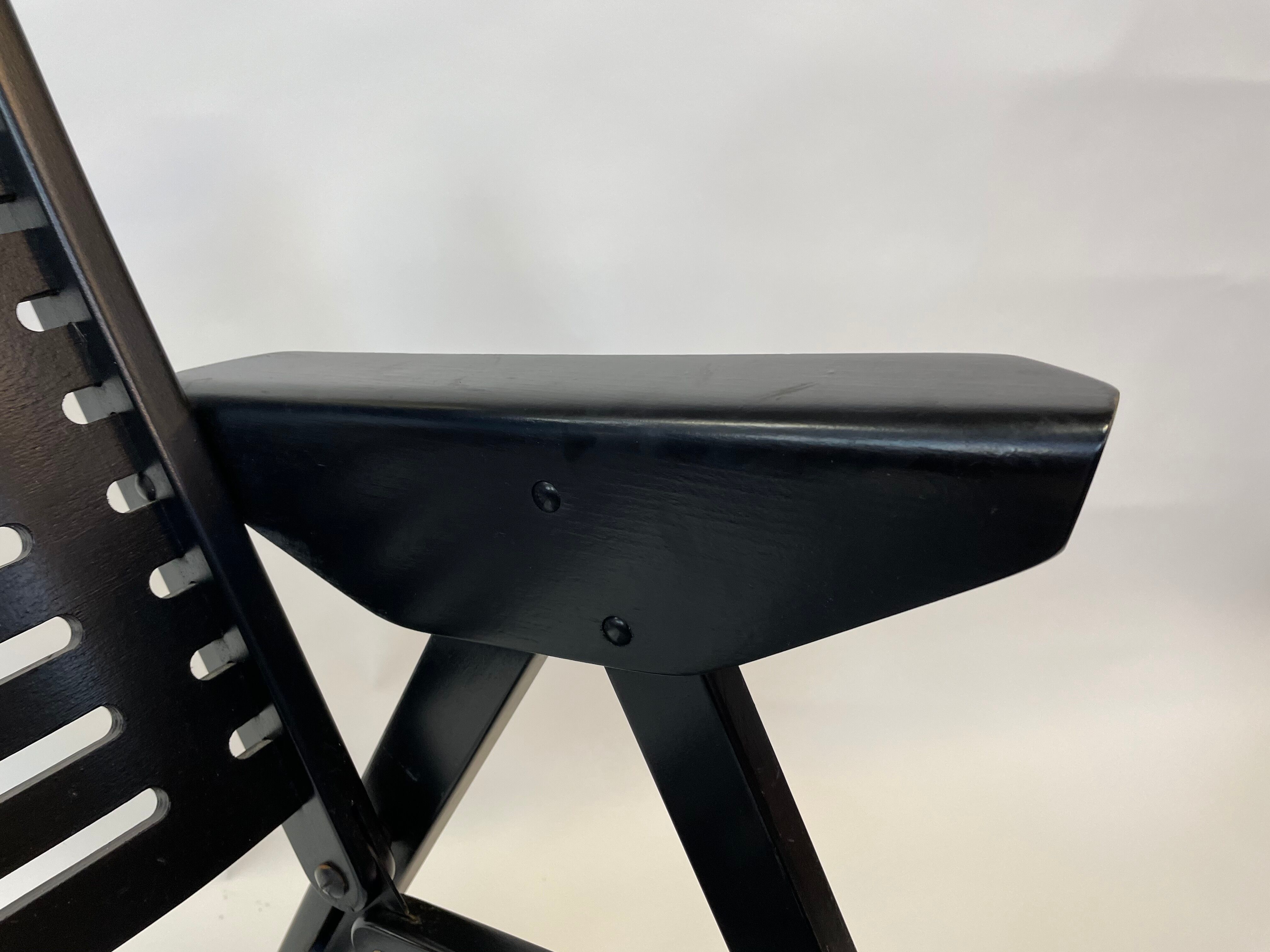 Niko Kralj Slovenian Rex Plywood Folding Chair for Stol 1950s in Black