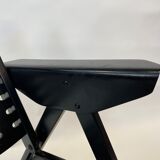 Niko Kralj Slovenian Rex Plywood Folding Chair for Stol 1950s in Black