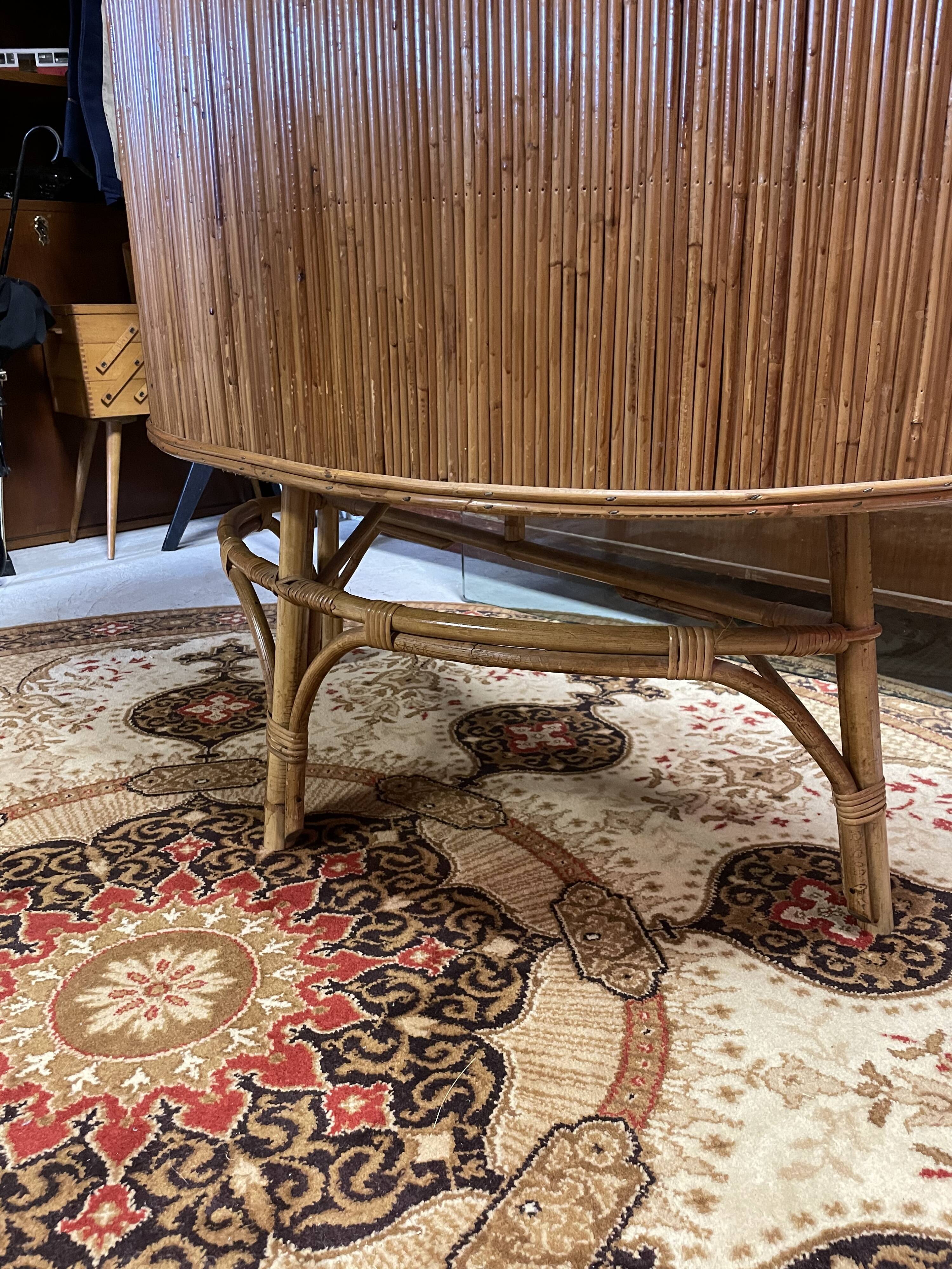 Rattan & bamboo bar vintage year 50/60