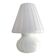 Mid-Century Modern Striped Milky-White "Fungo" Murano Glass Style Table Lam