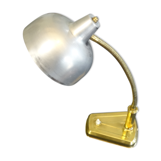 Lampe articulée années 60 en métal doré