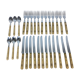 Nontron cutlery 12 knives 12 forks 6 wooden and stainless steel spoons
