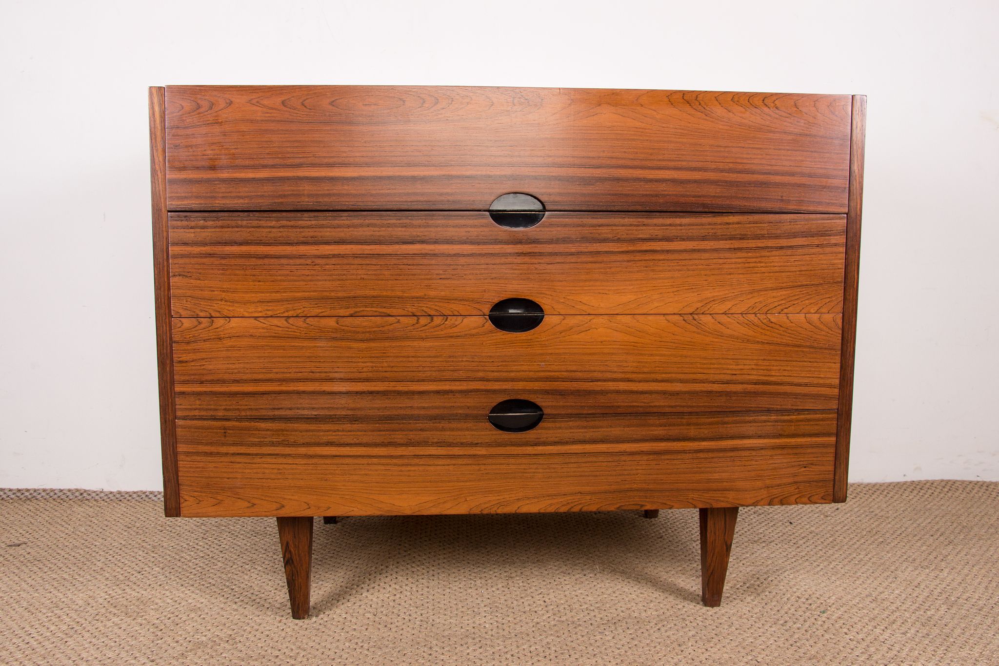 Rosewood chest of drawers designed by Paul Geoffroy published by Roche Bobois.