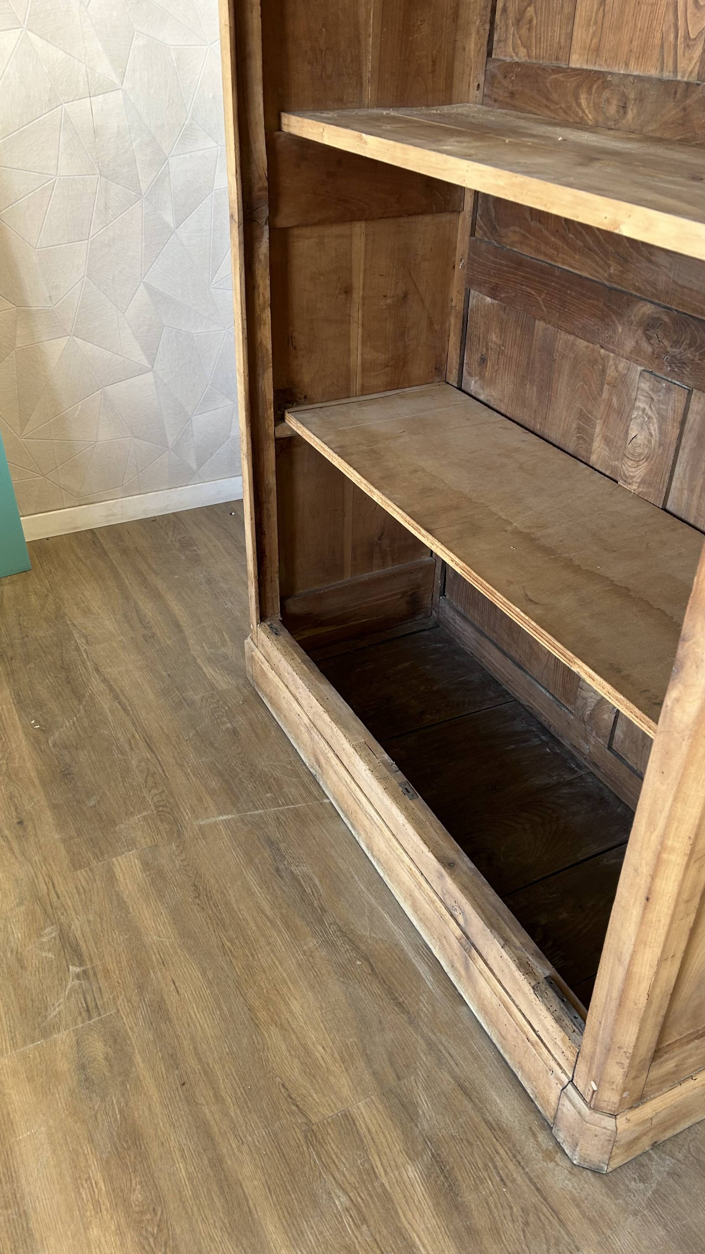 Old solid wood airbrushed wardrobe