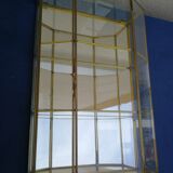 Vintage glass and brass showcase