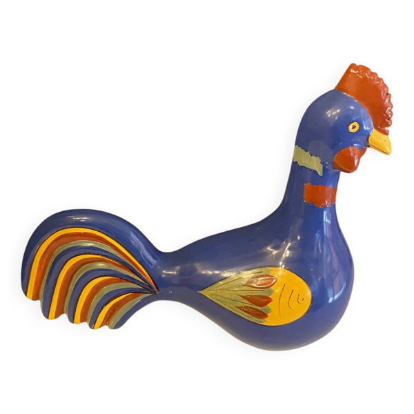Coq en faïence peinte Henriot Quimper