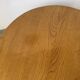1950s round tripod oak coffee table