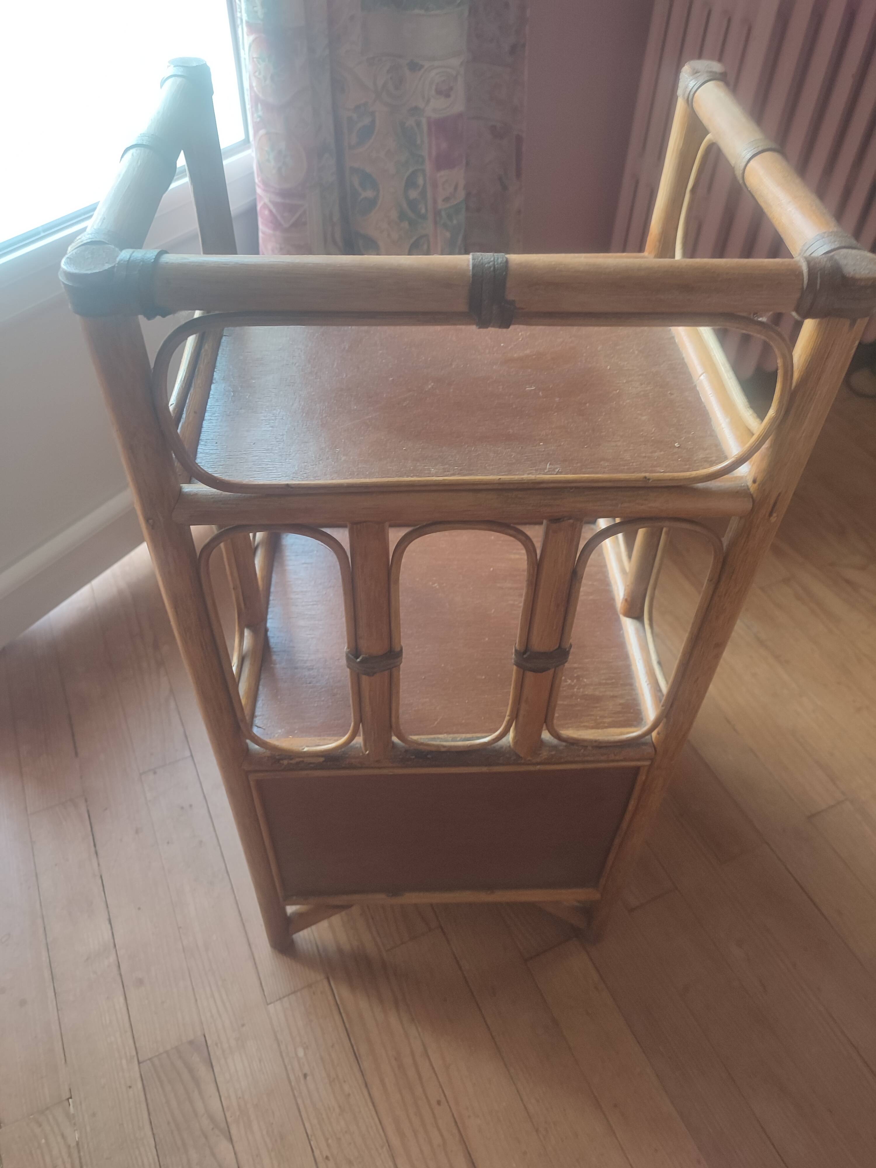 Rattan bedside table or small piece of furniture