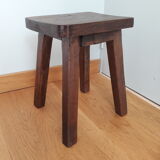 Rectangular solid wood farmhouse stool
