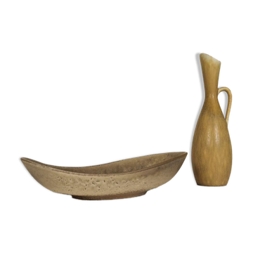 Bol et vase Midcentury Moder Rörstrand Carl Harry Stålhane, Suède, années 1950