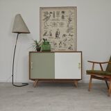 U-452 Green and White Sideboard by Jiri Jiroutek for Interier Praha 1960