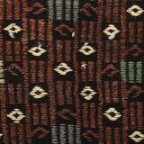 7x10 Green & Burgundy Handmade Wool Kilim Rug, 220x296Cm