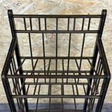 Magazine rack from Wiener Werkstätte Austria made of mahogany & brass around 1900