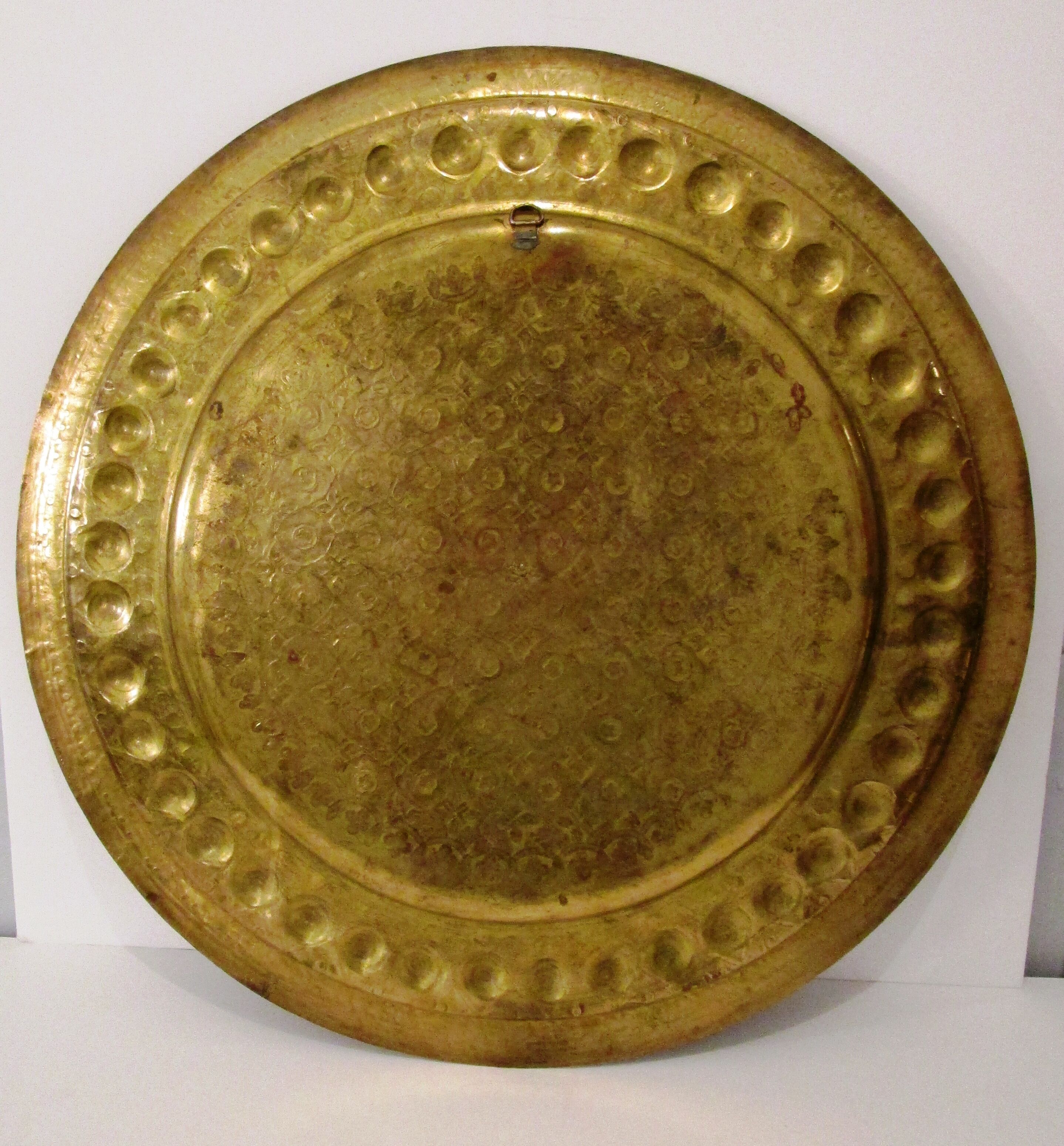 Plateau Moroccan brass vintage floral decoration