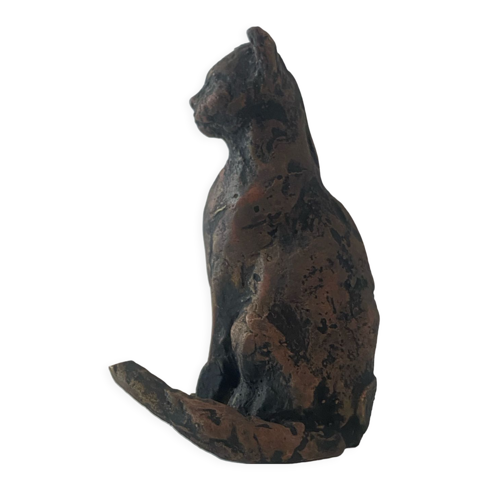 Chat on the lookout original art sculpture