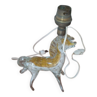 Lamp foot horse glass of Murano