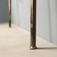 Vintage headboard for double bed in brass, geometric design, Italy, 1960s.
