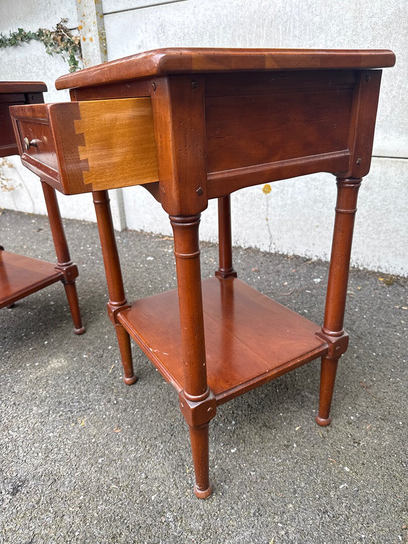 Bedside tables – Camille & Vence – furniture – pair in varnished wood