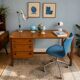 Bureau André Monpoix en Teck année 1960
