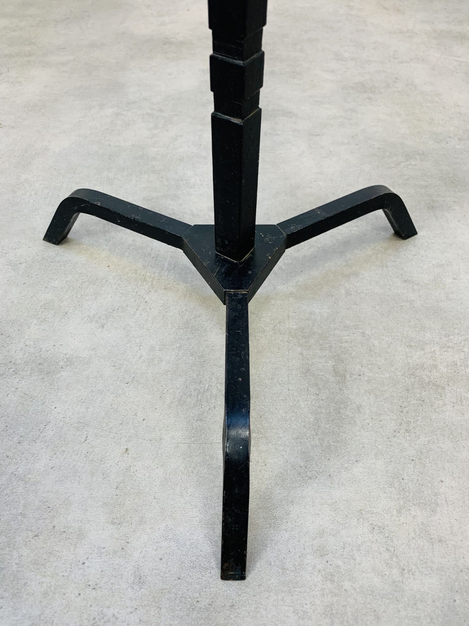 Bougeoir pique cierge brutaliste fer forgé 69 cm
