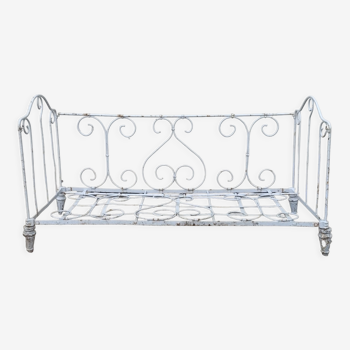 Child bed or wrought iron bench