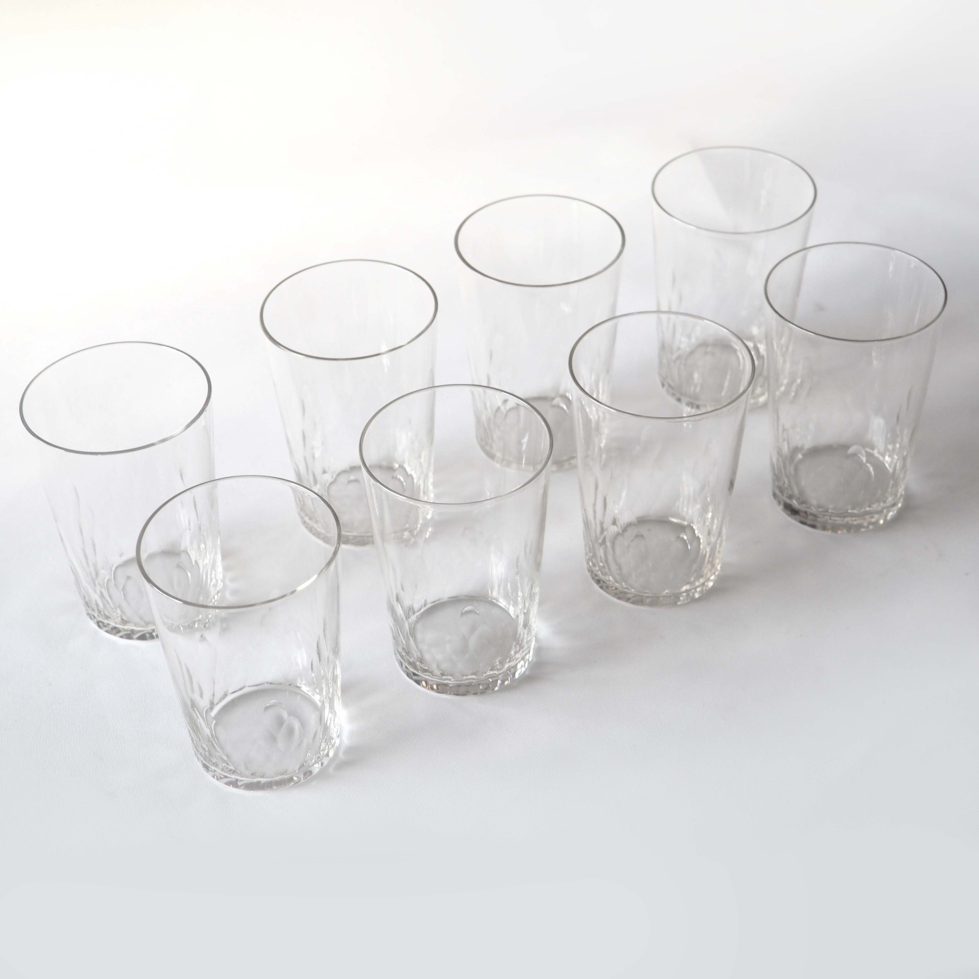 Set of 8 Baccarat crystal glasses