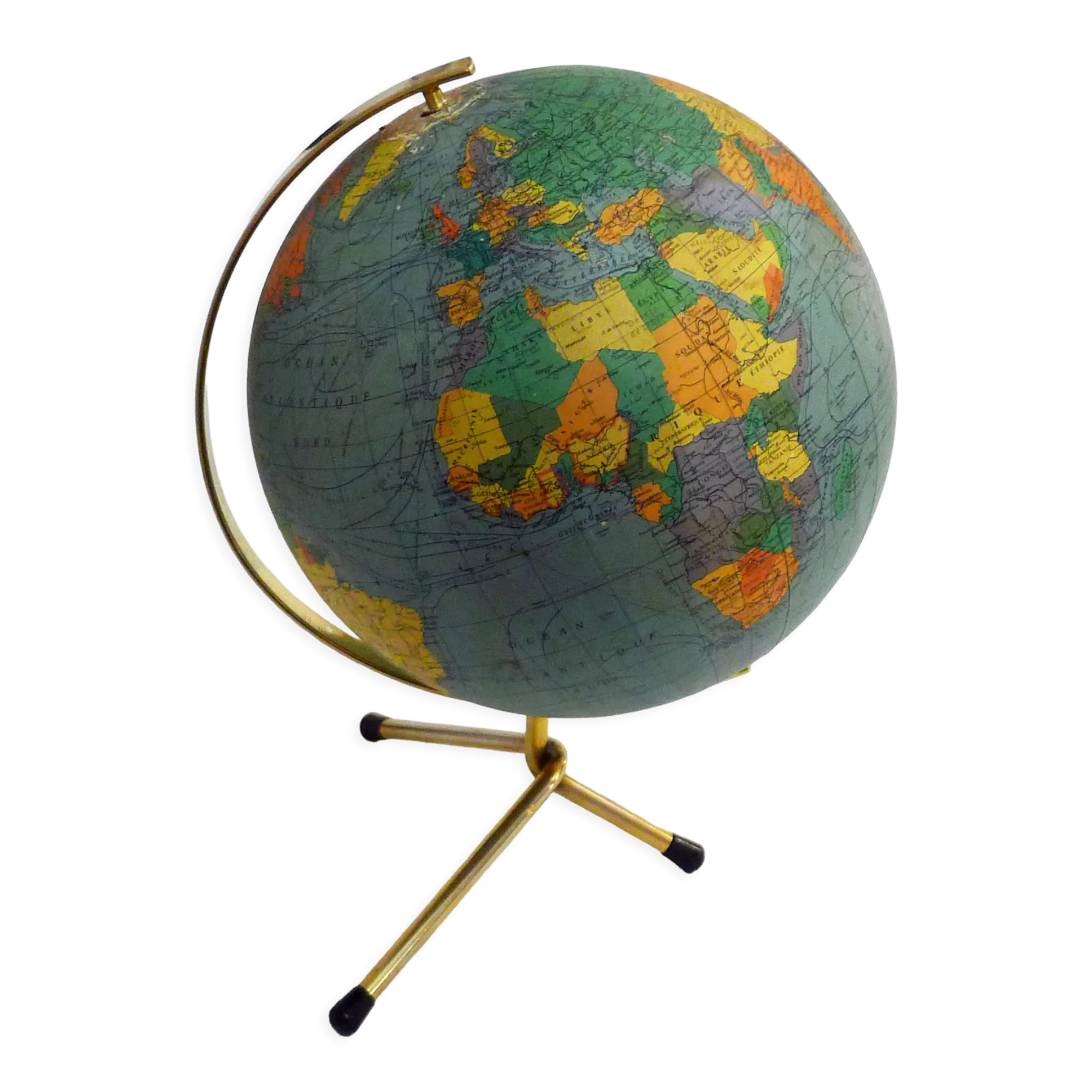 Tripod terrestrial globe 1960'
