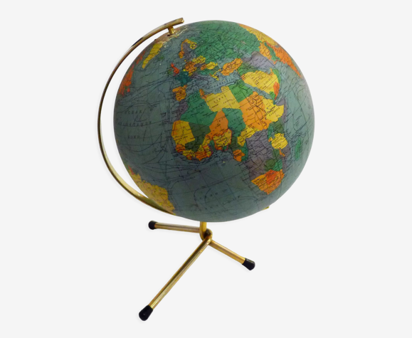 Globe terrestre tripode 1960'